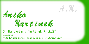 aniko martinek business card